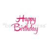 Brush Script Happy Birthday Stencil
