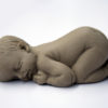 Fondant Realistic Baby Cake Topper- Curled Tan Skin