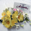 Medium Gumpaste Flower Cluster- Yellow Trumpet Blossoms - Image 2