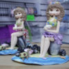 Island Girl Cake Topper- Striped Cover-up