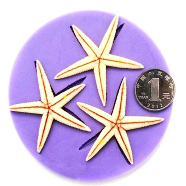 Trio of Starfish Silicone Mold