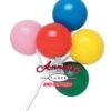 Bakery Crafts Primary Color Balloon Cluster Cupcake Picks
