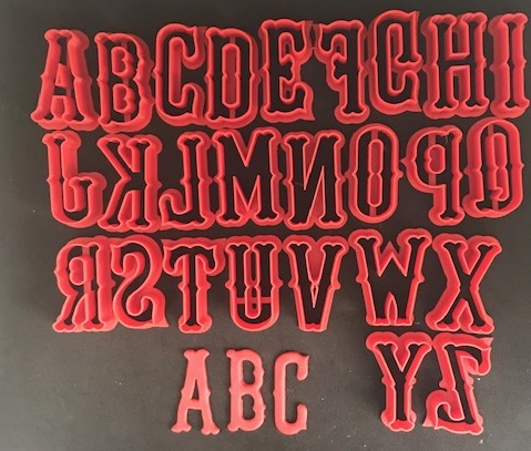 Red Sox Letters Font Uppercase Cookie Cutters