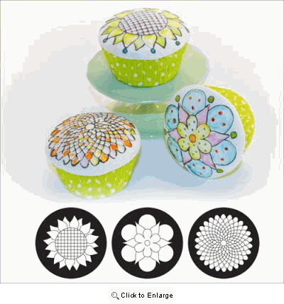 Whimsy Blooms Cupcake and Cookie Texture Tops