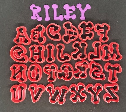 Bubble Letters Fondant Cookie Cutters 1.5 inches - Annettes Cake Supplies