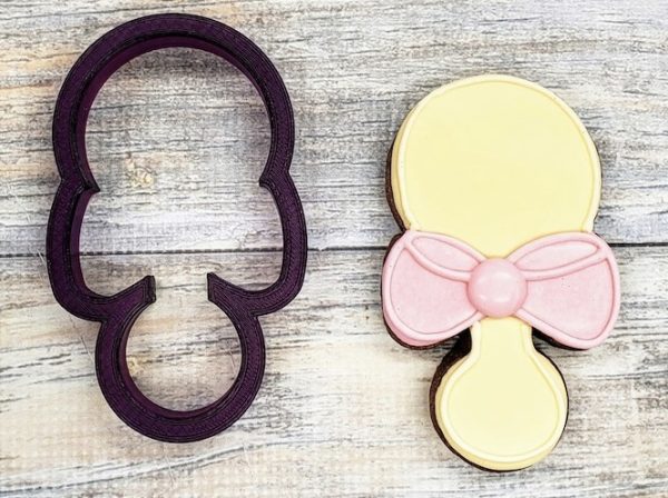 Baby Rattle With Bow Outline Various Sizes