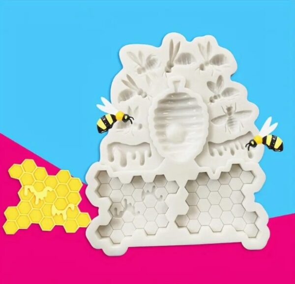 Bumble Bees Silicone Mold Bee Hive, Honeycomb