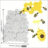 Bumble Bees Silicone Mold Bee Hive, Honeycomb - Image 2