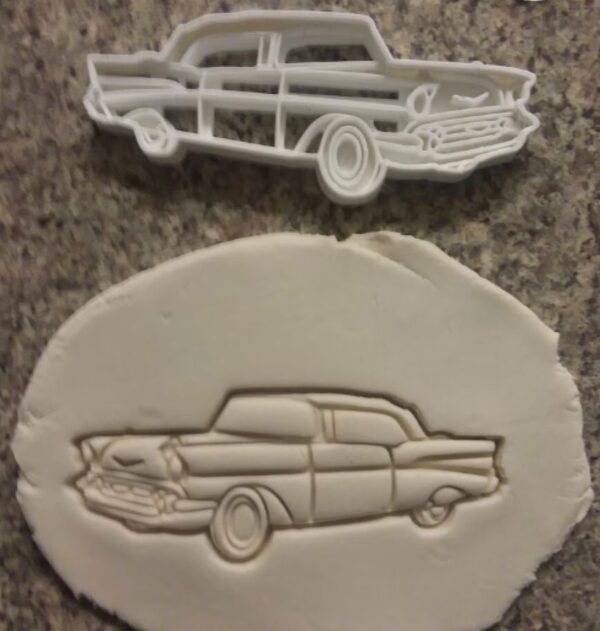 57 Chevy Outline and Imprint